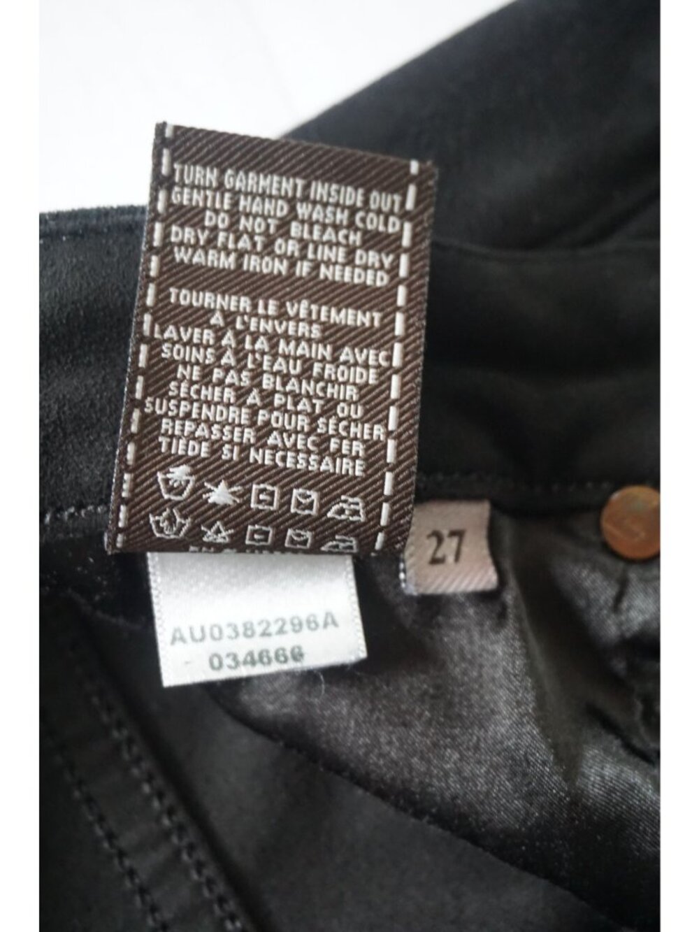 7 For All Mankind Women’s Black Skinny Pants – 27 - Picture 5 of 9